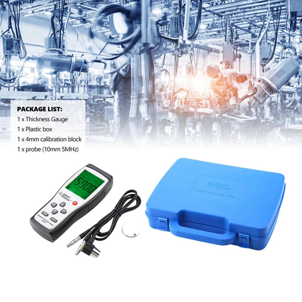 Digital Thickness Gauge SMART SENSOR Digital Ultrasonic Thickness Gauge Sound Velocity Meter Metal Depth Tester AS840
