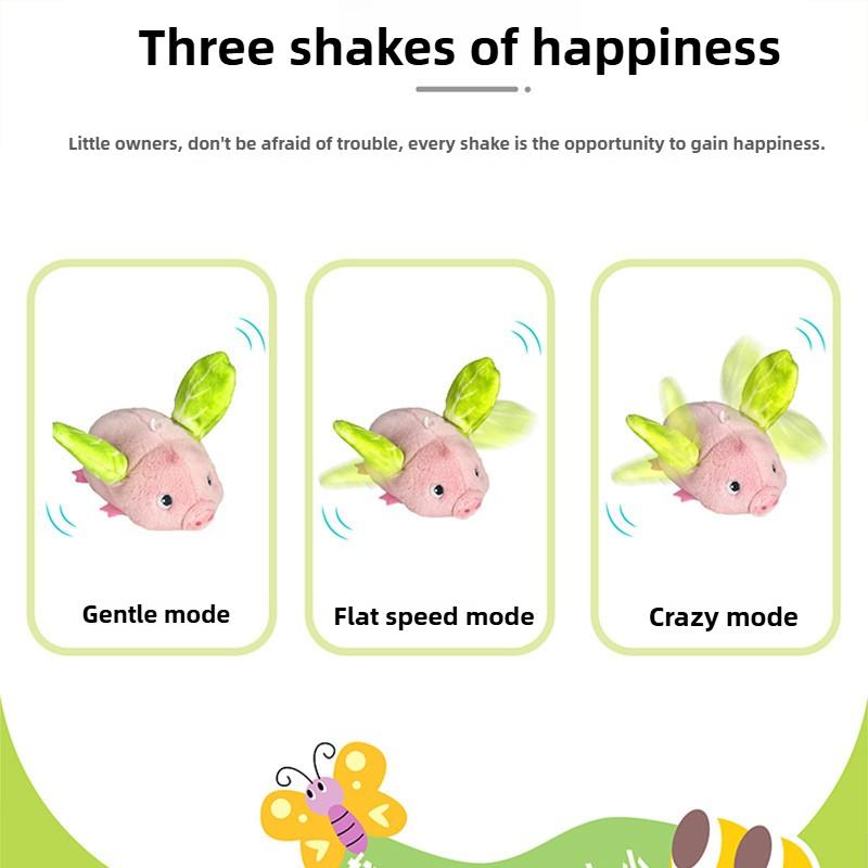 New Cat Toys Electric Plush Pet USB Smart Toy Vegetable Pig Simulation Tapping Sound Cat Self Pleasure Interactive Pet Supplies