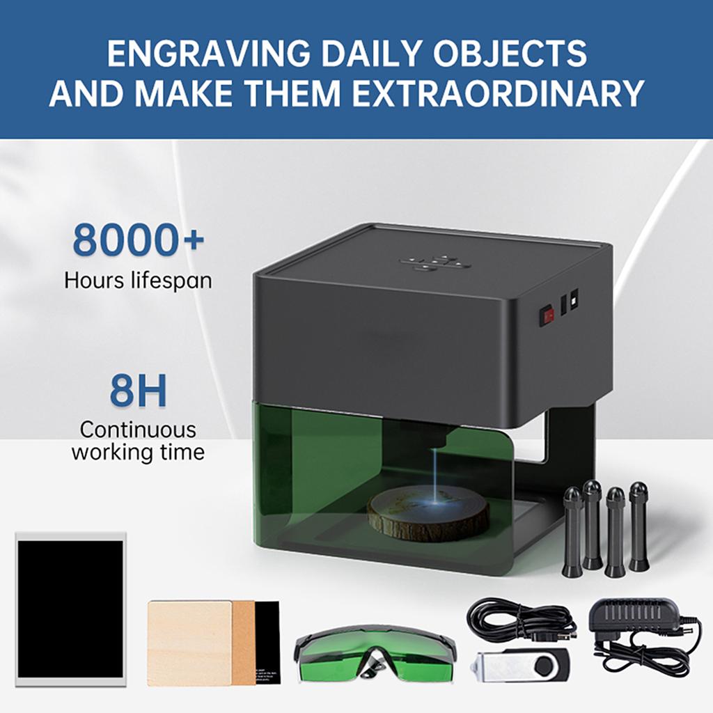 DAJA DJ6 Laser Engraver DIY Marking Portable Engraving Machine for DIY Handcraft Mark Printer 80x80mm Carving Area with 4PCS