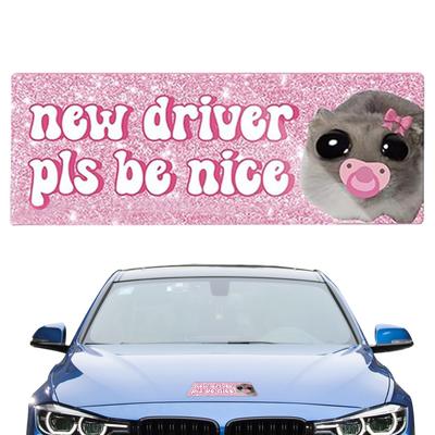 New Driver Sticker Cartoon Reusable New Driver Decal Funny Car Magnets With Animal Design For Driving Practice Safety Training