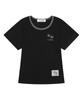 Koiliseu [U-Neck] Laura Small Logo Contrast U-Neck Short Sleeve T-Shirt (10 Colors)