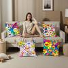 Design Kunst Kawaii Blumen Kissenbezug Quadratisch Doppelseitiger Druck Kissenhülle Für Sofa Haus Schlafzimmer Dekor Geschenk