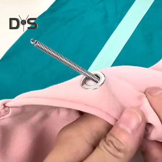 Spring Drawstring Threader Bendable DIY Rope Threader Clip Flexible Drawstring Threading Tool for Hoodies Shorts Pants Drawstring Replacement