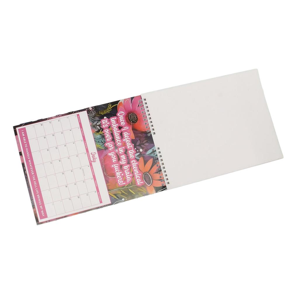 Kalendarz Biurkowy 2024 Wielofunkcyjny Innowacyjny Zabawny Gruby Papier Miesięczny Zdrowie Psychiczne Mały Biurkowy Kalen