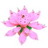 Birthday Candle - Lotus - Pink - Music - Decoration - 14 Small Candles