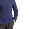 Polo Ralph Lauren Couleur Unie Col Montant Demi-Zip Pull-Over Manches Longues Sweat Homme Bleu 710877001-004