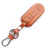Leather Smart Key Case for 4 Specially Designed To Prevent A Leather Key [IKT] Daihatsu/Toyota Vehicles, Buttons, brown/Tanto/Wake/Move