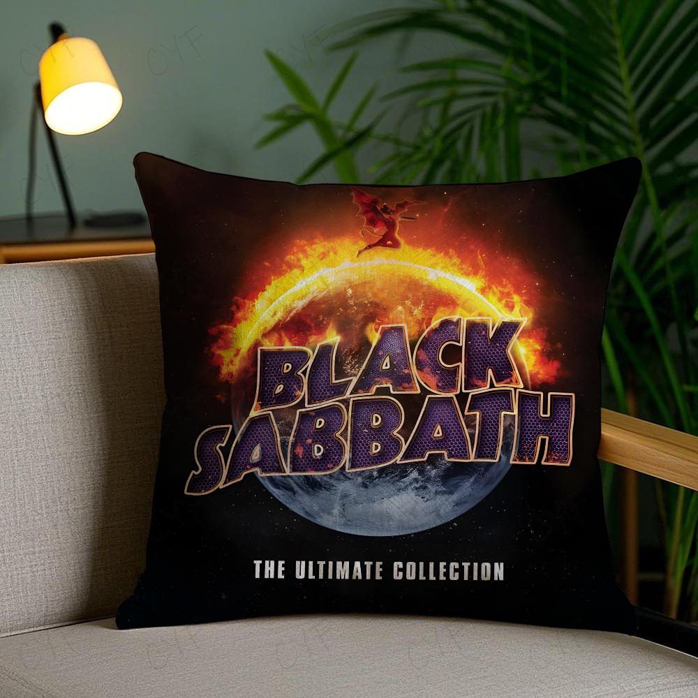 

B-Black Sabbath Band Anmie Наволочка Антипылевой клещ Наволочка Невидимая молния Шелковистый короткий плюш Наволочка для диванной подушки 16x16Inch