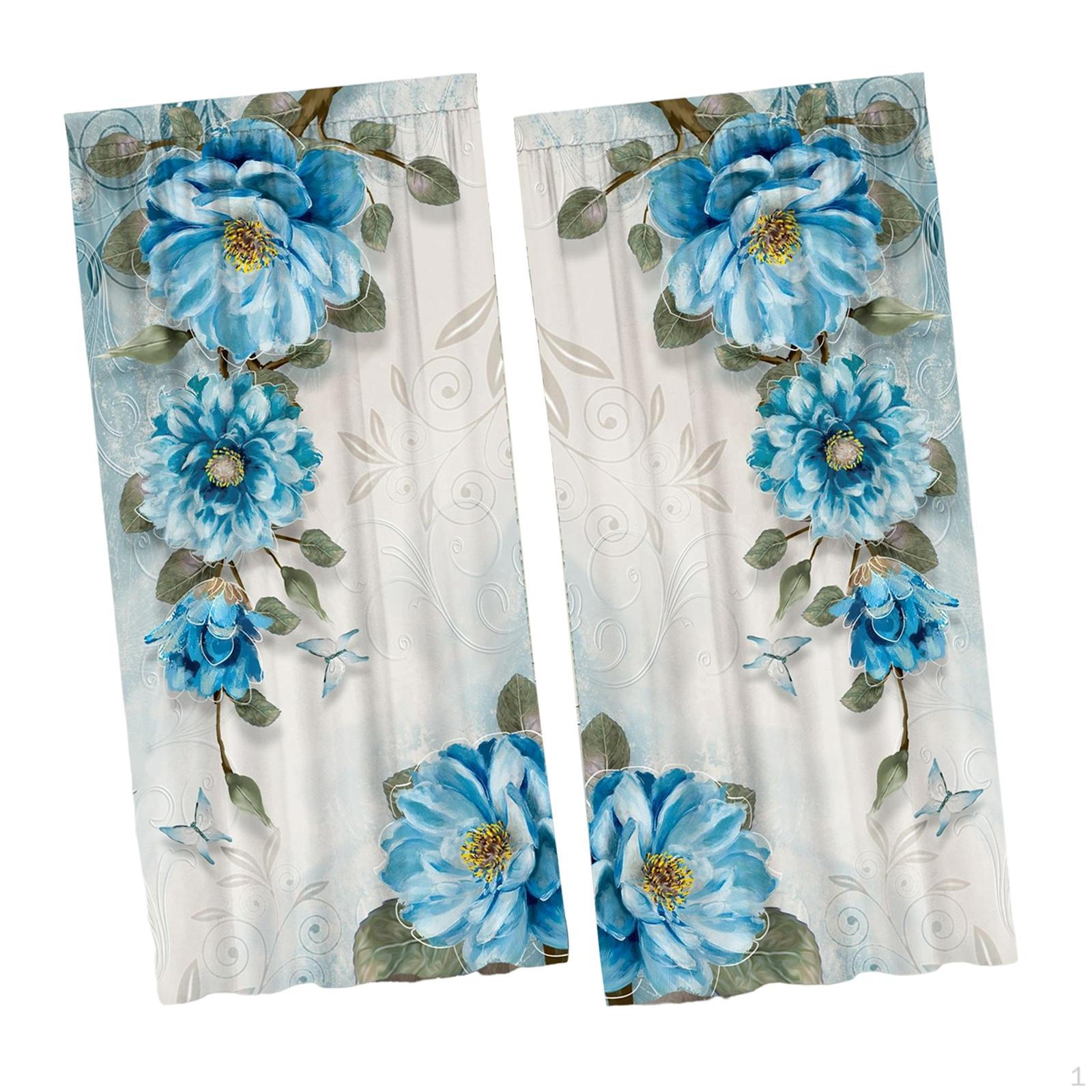 

of Curtain Polyester Drapes for Balcony Decor Dining Room Magnolia Flower
