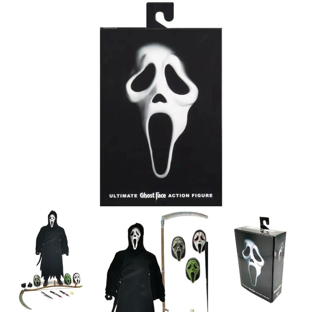 Neca Scream Ghostface Killer Edição Deluxe Figura de Ação Modelo Colecionável de 7 Polegadas