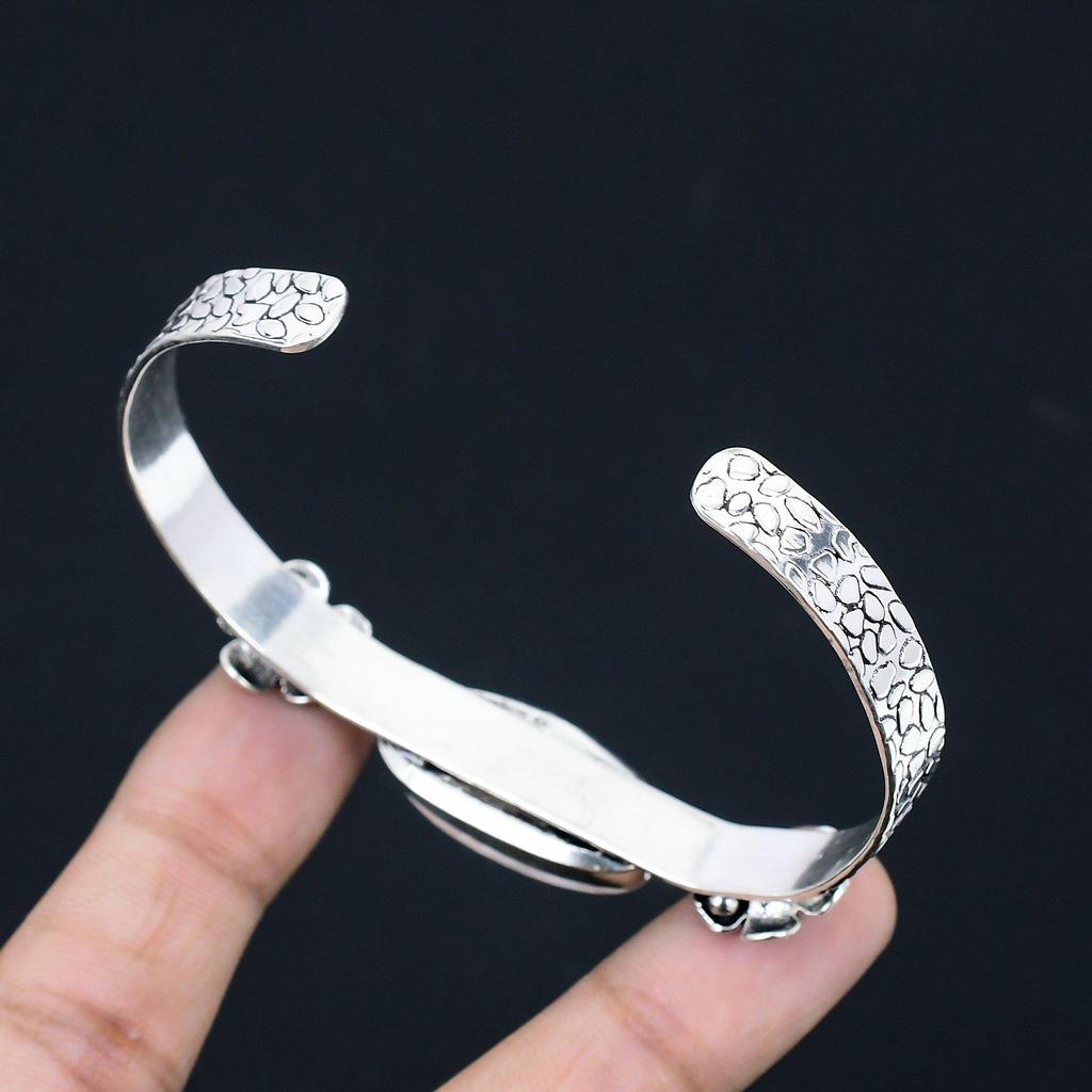 Dzień Kobiet Promocja Scolecyt Kamień Szlachetny Srebro 925 Modny Kwiatowy Boho Bransoletka