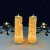 Luminous LED Halloween Skull Couple Candle: Ghost Groom & Bride