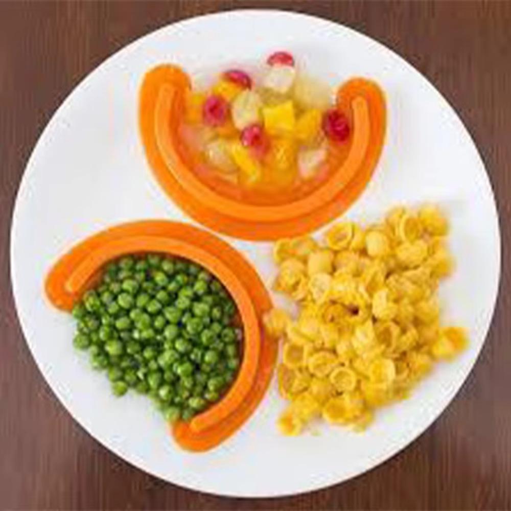 

4 шт. многоразовый разделитель для тарелок с присоской, разделитель для еды, прочный разделитель пространства для еды, фитнес оранжевый