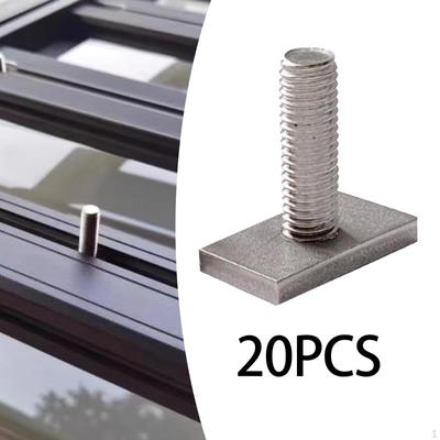 20x T Slot Bolts Shape Rectangle Head for Rail Carrier Car Roof Rack