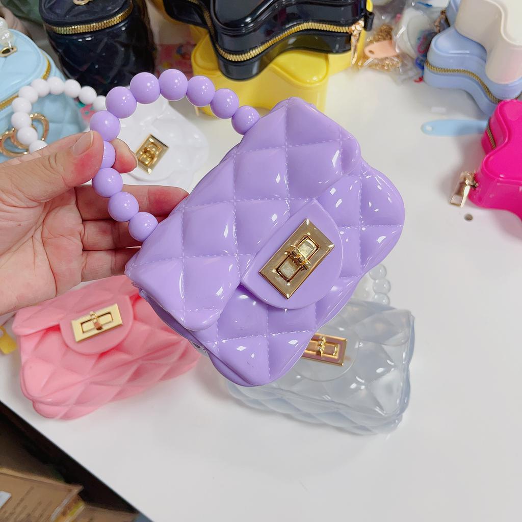 Popular Super Hot Transparent Jelly Bag Portable Mini Bag Children's Small Bag Girls Cute Small Satchel