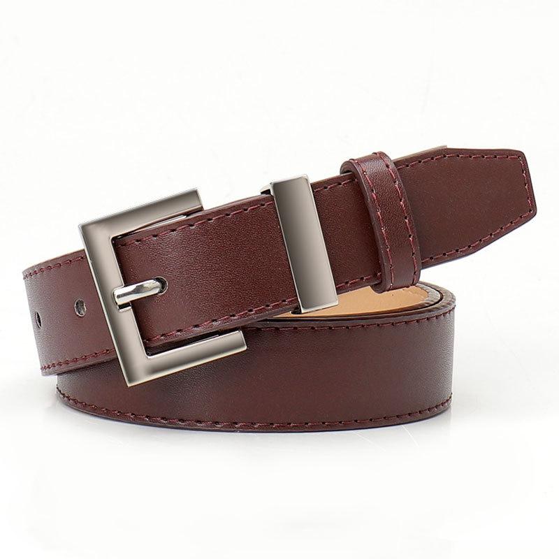 

Новый модный универсальный женский ремень с квадратной пряжкой, элегантный простой стиль для работы, в сочетании с джинсами, ремень для костюма для женщин