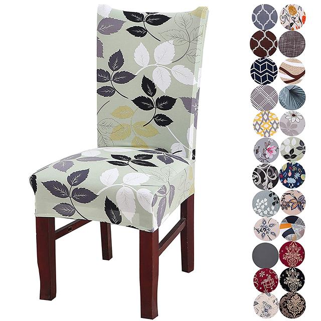 

Printed Stretch Spandex Chair Cover Slipcover Removable Washable For Dining Kitchen Office Hotel Banquet 1PCS