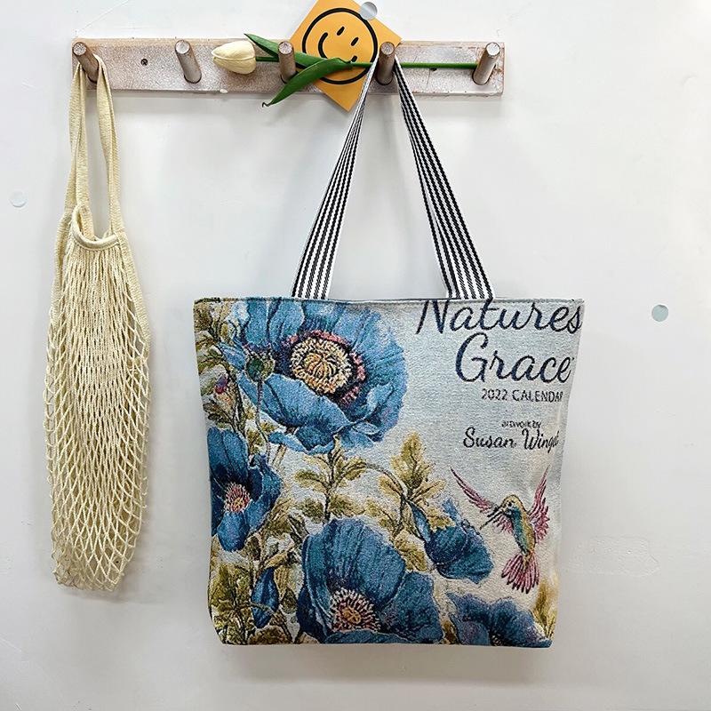 

Женская холщовая сумка-шоппер на одно плечо из золотистого шелка