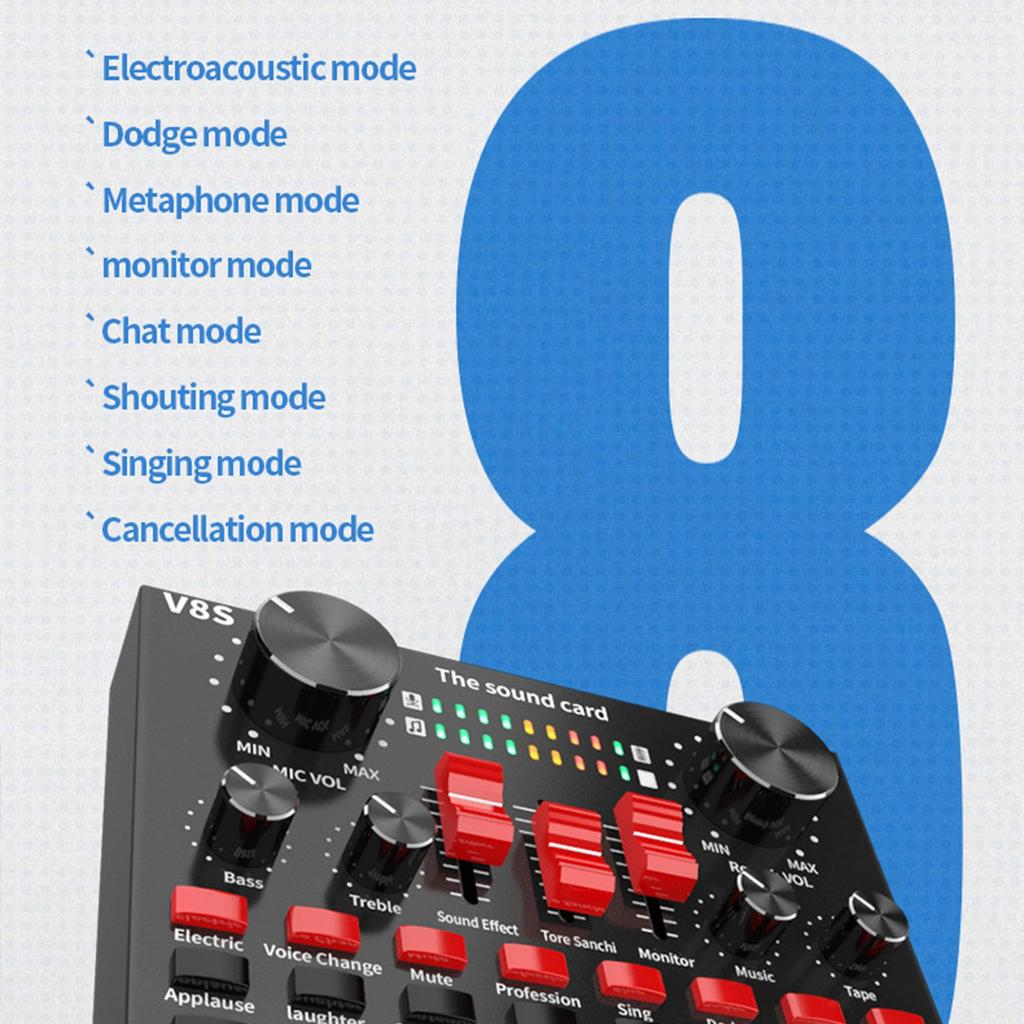 Studio External Sound Card With Clear Sound Capture Dedicated Mics Input And Not Latencys Headphone Monitoring System