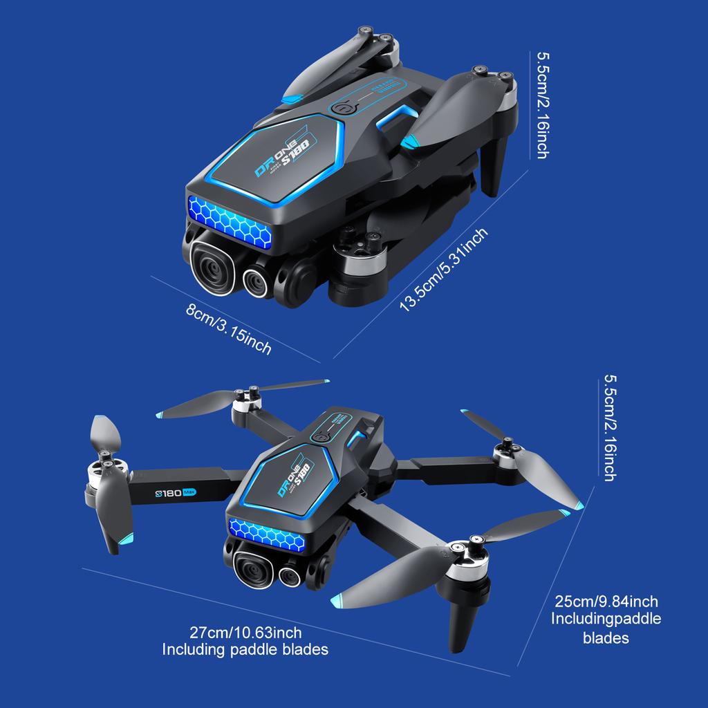 Remote Control Quadcopter for Kids with Camera 8K 3 Camera Brushless Motor Obstacle Avoidance