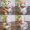 Waza no Kura Mignon Kutani bonne chance levé appelant floral feng bon intérieur Japonais petit anniversaire ouverture nouvelle maison 60e 70e 77e 88e cadeau