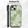 Sage Green Groovy Flowers Art Phone Case Phone Case Soft Packaging Lightweight For iPhone17 16 15 14 13ProMax