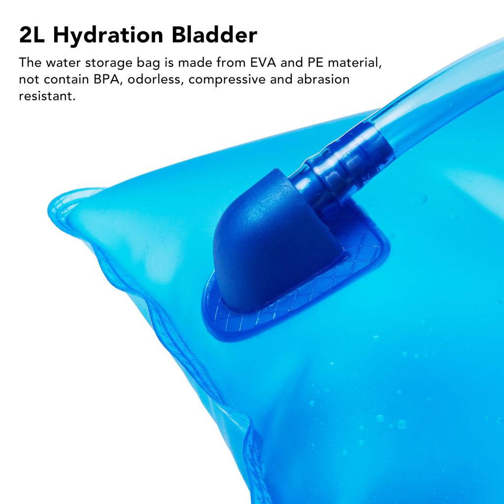 Trinkblase 2L Lebensmittelqualität Auslaufsicherer Wasserspeicher Aufbewahrungstasche Outdoor-Sport Wasserblase