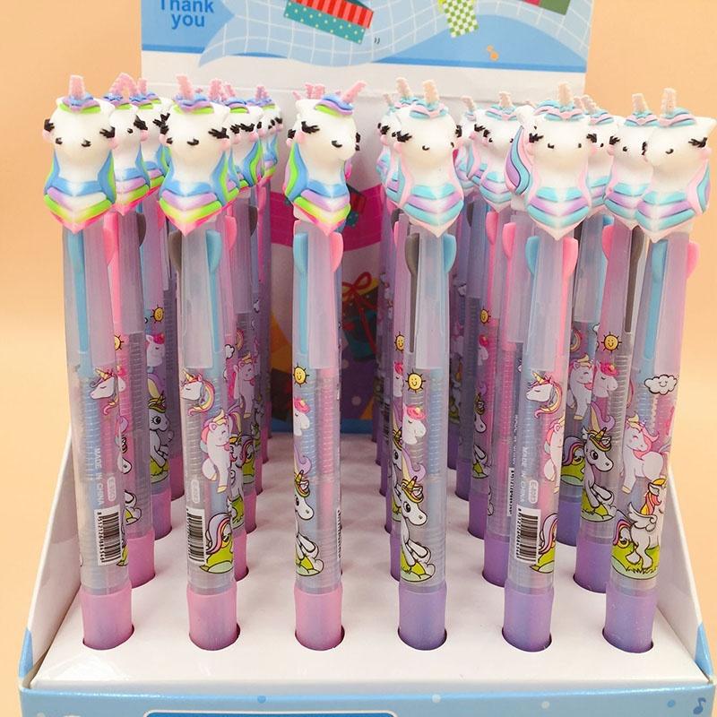 Horse Cartoon 3 Colors 6 Color Ballpoint Pen School Gift Stationery 1 pc 6colors / 2 pcs 3colors