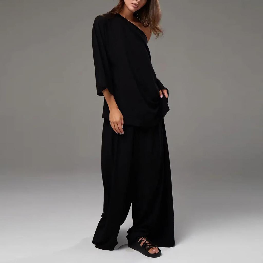 Plus Size French Chic Loose Homewear Set for Women