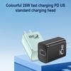 Quickly Charge 25W USB C Charger Type C PD Wall Charger for Fast Charging Travel Friendly Wall Plugs AC100-240 V 50-60Hz