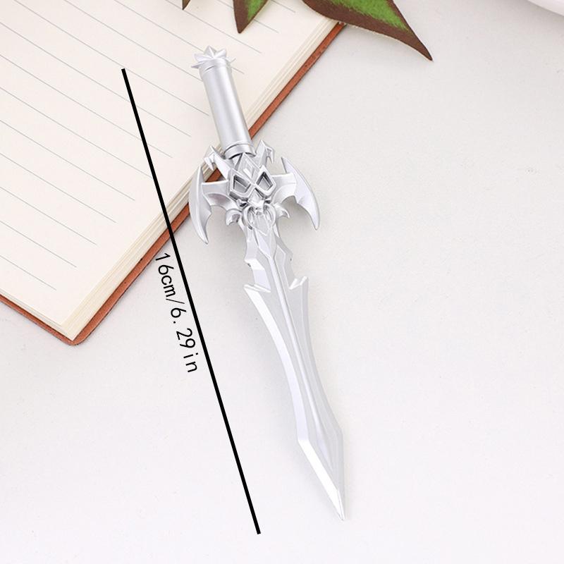 Sezon powrotu do szkoły 10 szt. 0,5 mm kreatywny długopis neutralny w kształcie miecza kreskówkowy kształt broni wielkiego miecza długopis dla studentów artykuły biurowe