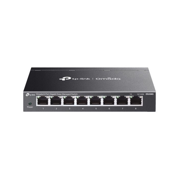 Switch de réseau géré - TP-LINK - Omada ES208G - 8 ports Gigabit Ethernet - Support VLAN - QoS