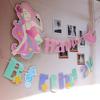 Mermaid Glitter Happy Birthday Banner - Party Decoration Flag