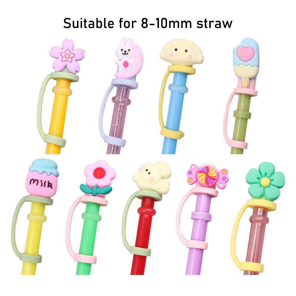 Silikonový protiprachový uzávěr Vzduchotěsné zátky Nástavce Kryt Kreslené nástavce s brčkem Příslušenství ke kelímku