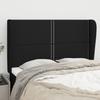 Vidaxl Wingback Headboard, Black, 147X23X118/128 Cm, Fabric