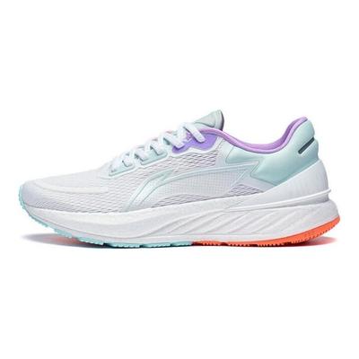 Li Ning Yue Ying 2.0 Round Toe Lace-Up Fabric Synthetic Leather Non-Slip Wear-Resistant Breathable Low-Top Running Shoes Women Sneaker ARHT002-11