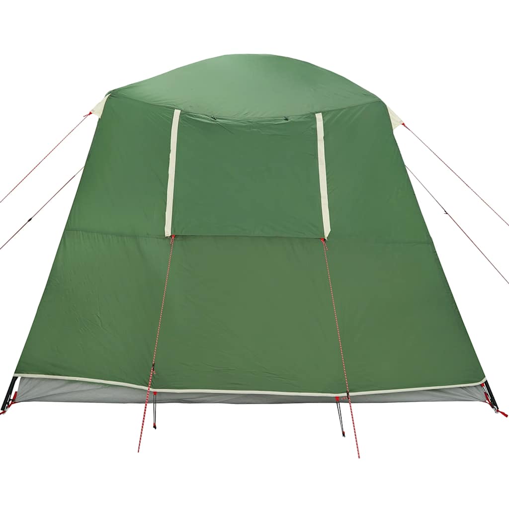 5 Person Camping Tent with Awning Green Waterproof