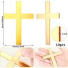 10-delars Set Guld Kors Cupcake Toppers Dop Första Nattvarden Tårtdekoration för Födelsedag Babyshower Festdekorationer