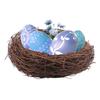 10-15cm Nature Rattan Bird Nest Easter Egg Decoration Prop Artificial Nest for Easter Party Home Garden Decoration DIY Craft