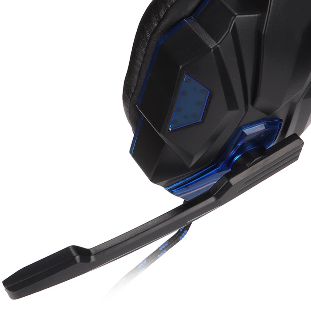   SY830MV Game Headsets   Volume Support Mic   USB Headsets with 3.5mm Microphone for   PC Laptop(Black Blue )