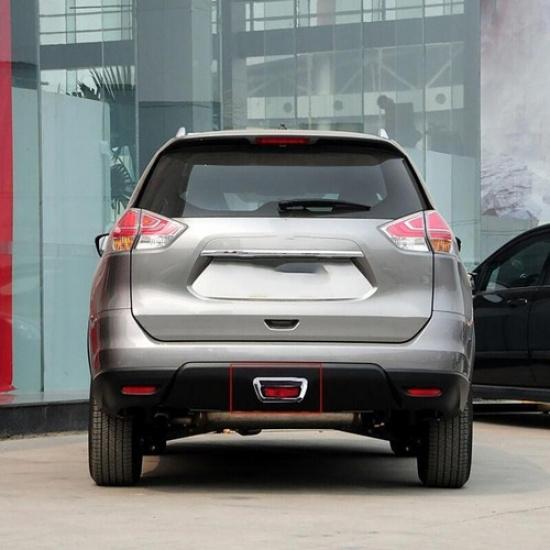 For Nissan Rogue 2014-2020 Chrome Rear Brake Fog Light Lamp Frame Cover Trim