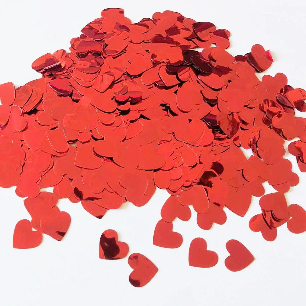 Heart-Shaped Sequin Confetti for Valentine's, Mother's Day, and Weddings