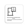 Acryl Toilettenschild: Herren- & Damentoilette, Wasser sparen, Rutschiger Boden, Hotel