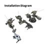 Adjustable Drum Rack Adapter High Strength Metal Drum Rack Clamp Hardware for Multiple Percussion Equipment Connections