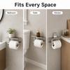 Wall Mounted Stainless Steel Toilet Paper Holder Self-Adhesive Paper Towels Holder  Indoor Use