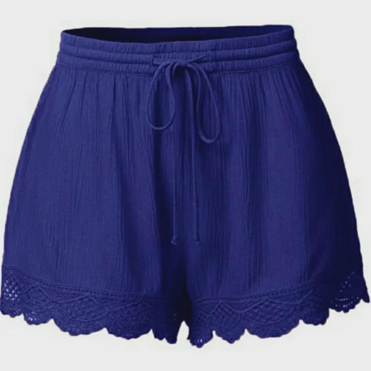2025 Women's Summer Lace Solid Color Shorts