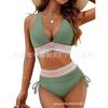 New swimsuit women's split sexy bikini high waist belly cover neck tight explosion