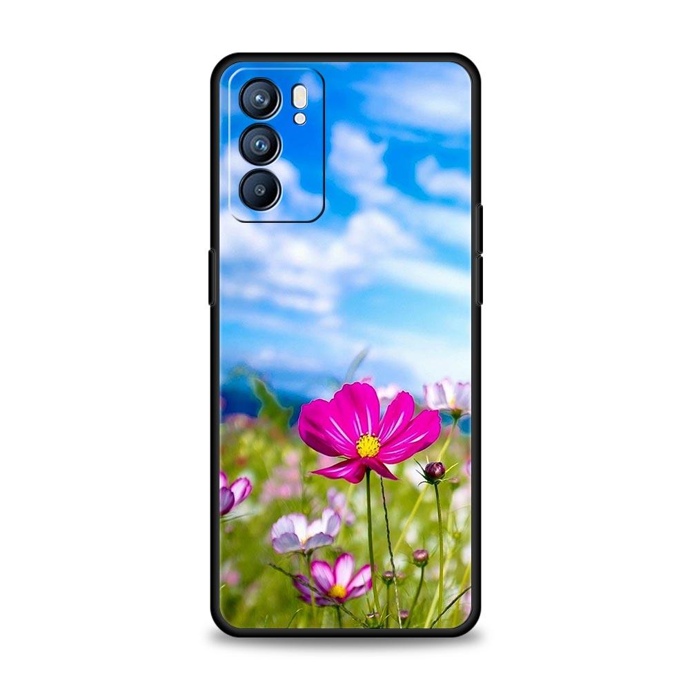 

Летний яркий цветочный чехол для телефона для Oppo A54 A53 A52 A15 A95 A16 A78 A79 A80 A98 4G Find X5 X6 Reno10 12 13 F Pro 5G Oppo Reno11