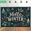 1Pcs Hello Winter Decoration Background Winter Backdrop Decorations For Photo Studio Photo Booth Christmas Party
