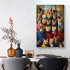 Family Portrait Of Cute Cat Wear Different Clothes Prints Poster Canvas Painting Wall Art Picture Living Room Bedroom Home Decor